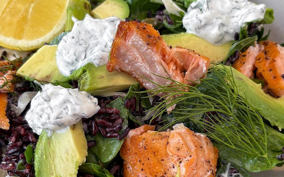 Salada fresca com legumes